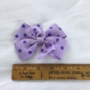 Purple girls hair bow
